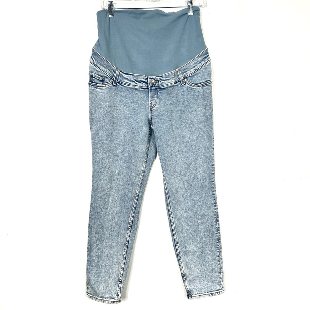 H&M Maternity Ankle Cropped Jeans with Vintage Wash N23